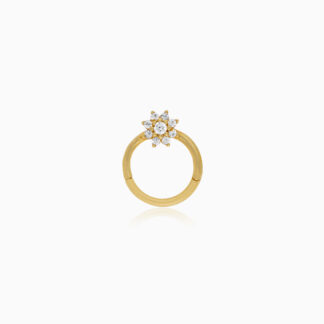 18K Gold Hoops Piercing