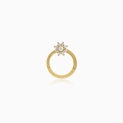 18K Gold Hoops Piercing