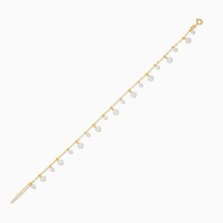 18K YELLOW GOLD ANKLET WITH PEARLS
