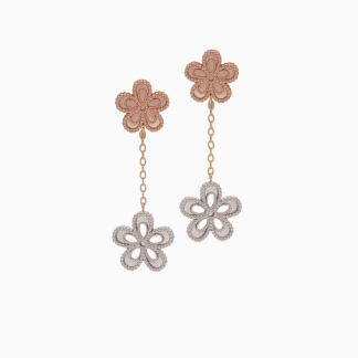 18K Gold Earrings in Yellow, White, and Rose Gold – Farfalla Collection