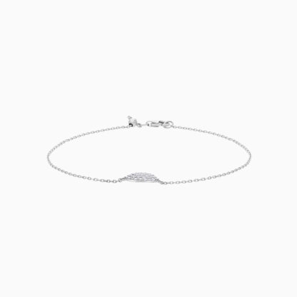 18K White Gold Diamond Bracelet from the Trendy Collection, making it perfect for weddings, anniversaries, or formal events.