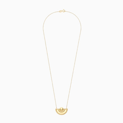 18K YELLOW GOLD NECKLACE HALF CIRCLE