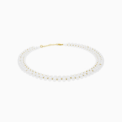 18K YELLOW GOLD CHOKER WITH PEARLS