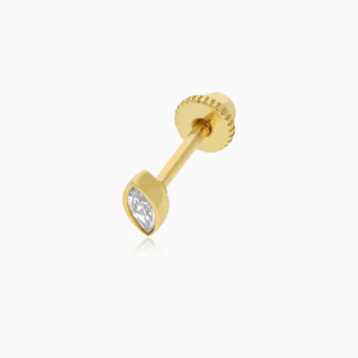 18k Yellow Gold Stud Earrings | Jawhara Piercing Collection