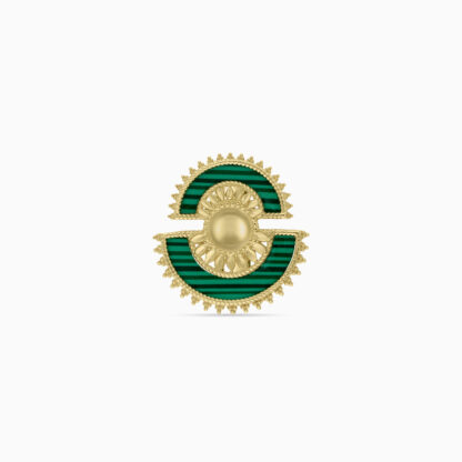 18K YELLOW GOLD RING WITH MALACHITE STORES