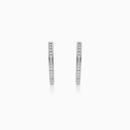 18K DIAMOND WHITE GOLD EARRING