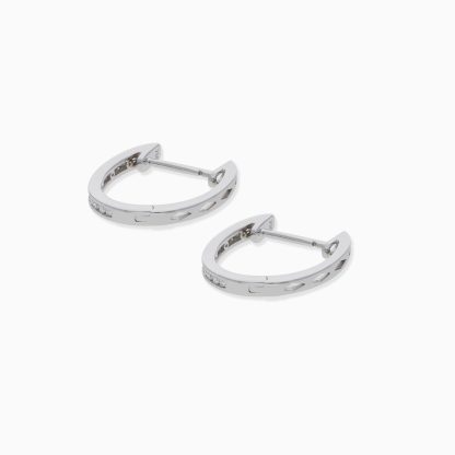 18K DIAMOND WHITE GOLD EARRING - Image 4