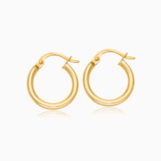 18k yellow gold earrings in round shape