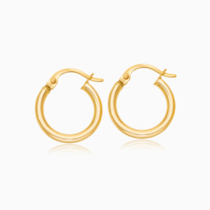 18k yellow gold earrings in round shape