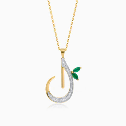18k Yellow Gold 'Laam' Arabic Letter Necklace