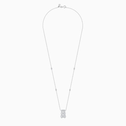 18k white gold necklace featuring a stunning triple-circle design, part of the exclusive 365 Collection