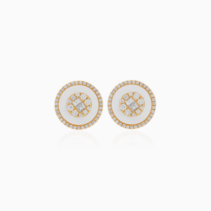 18K Yellow Gold Earrings with Diamonds| Mosaic Collection