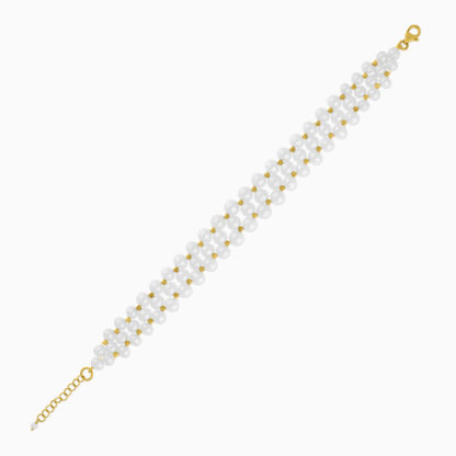 18K YELLOW GOLD BRACELET WITH PEARLS