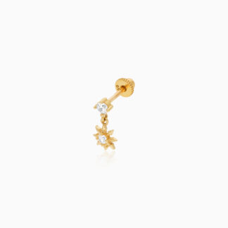18k Yellow Gold Stud Earrings | Jawhara Piercing Collection