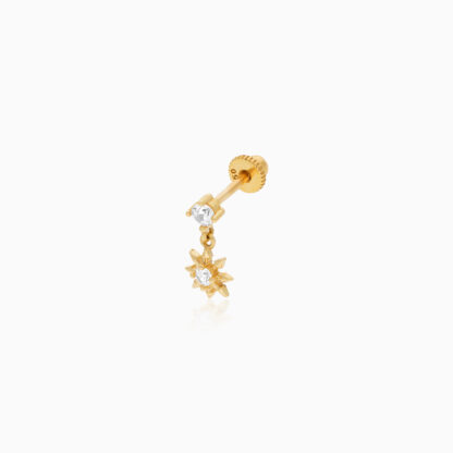 18k Yellow Gold Stud Earrings | Jawhara Piercing Collection