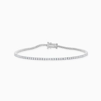 18k white gold tennis bracelet with natural diamond