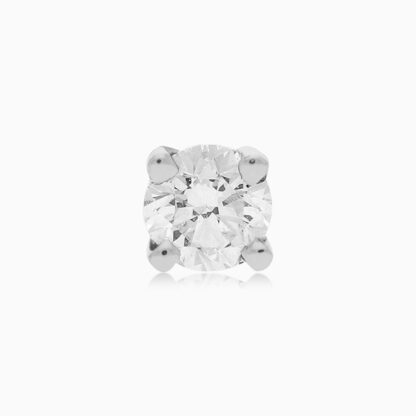 18k Yellow Gold Nose Pin with Single Natural Diamond - Image 3