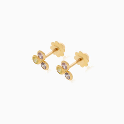 18k Yellow Gold earrings Kids - Image 2