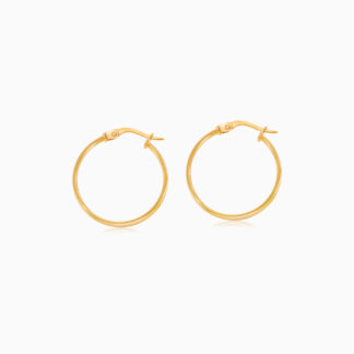 18k yellow gold earrings in round shape