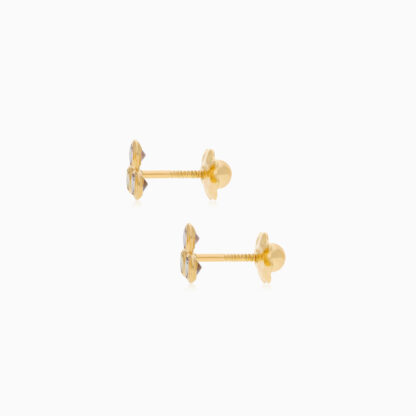 18k Yellow Gold earrings Kids - Image 3