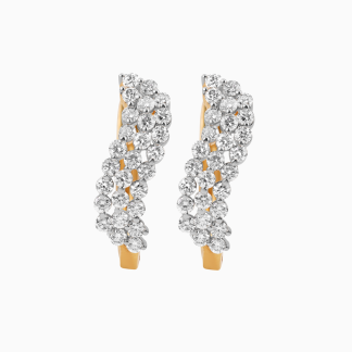 18K Yellow Gold Earrings Adorned with Natural Diamonds – Scala Collection