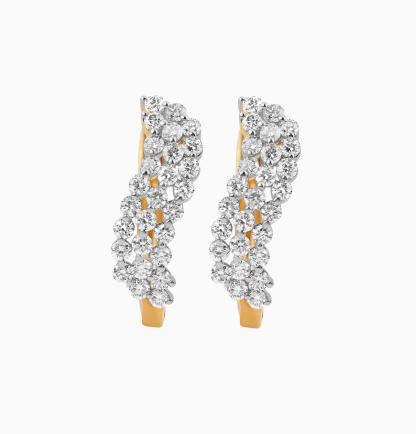 18K Yellow Gold Earrings Adorned with Natural Diamonds – Scala Collection