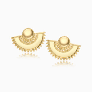 18K YELLOW GOLD Earrings HALF CIRCLE - Shanf collection