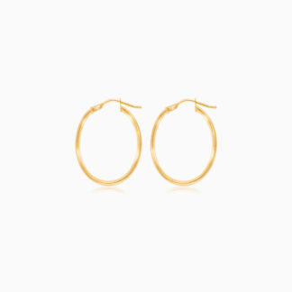 18K YELLOW GOLD EARRINGS IN OVAL SHAPE
