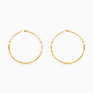 18K YELLOW GOLD EARRINGS IN ROUND SHAPED