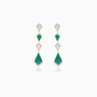 18K Yellow Gold Earrings with Diamonds – Mosaic Collection