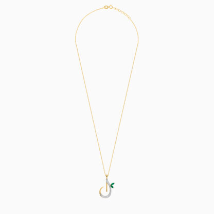 18k Yellow Gold 'Laam' Arabic Letter Necklace