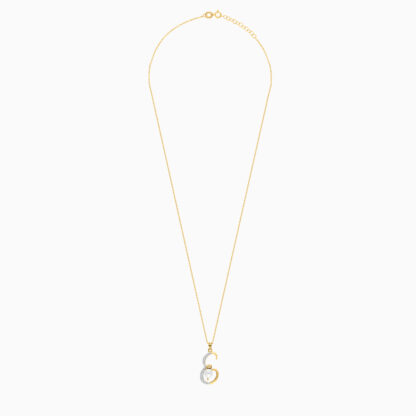 18k Yellow Gold 'E' Letter Necklace | Alpha Collection