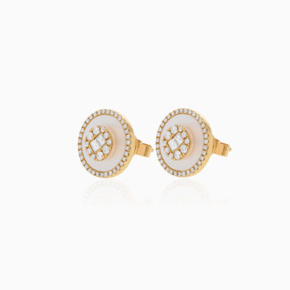 18K Yellow Gold Earrings with Diamonds| Mosaic Collection