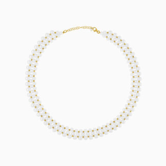 18K YELLOW GOLD CHOKER WITH PEARLS