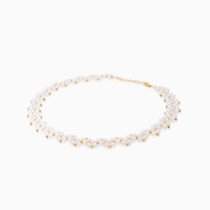 18K YELLOW GOLD CHOKER DECORATED WITH PEARLS