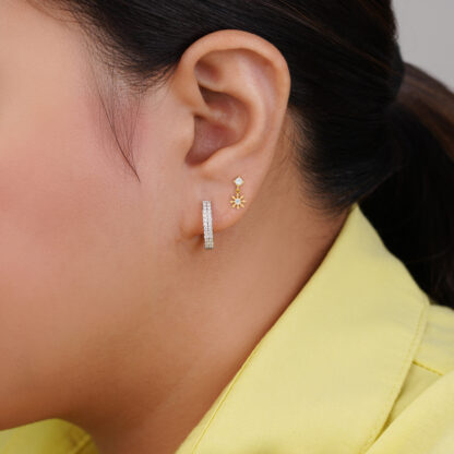 18k Yellow Gold Stud Earrings | Jawhara Piercing Collection