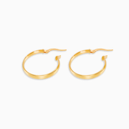 18k yellow gold earrings in round shape