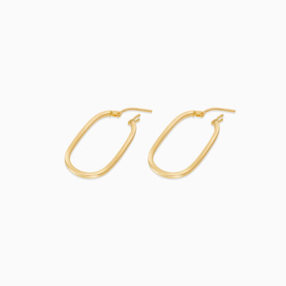 18K YELLOW GOLD EARRINGS IN OVAL SHAPE