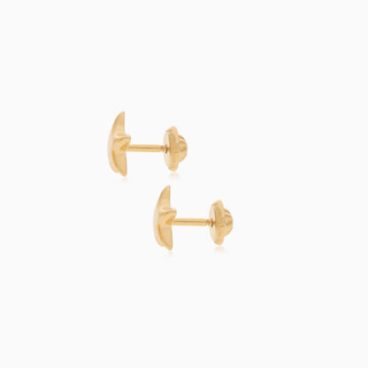 18K Yellow Gold Star-Shaped Earrings for Kids - Image 3