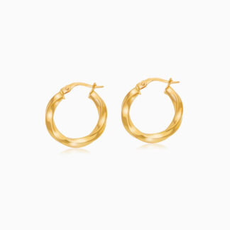 18K YELLOW GOLD EARRINGS IN Round SHAPE
