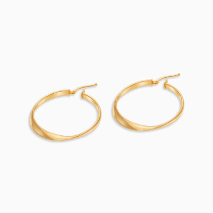 18K YELLOW GOLD EARRINGS IN ROUND SHAPE