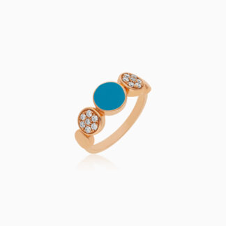 18K Rose Gold Ring with Diamonds | Mosaic Collection
