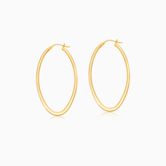 18K YELLOW GOLD EARRINGS IN OVAL SHAPE