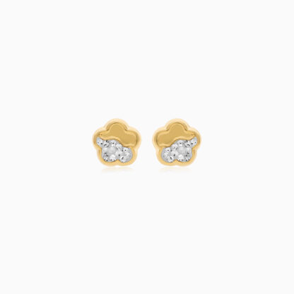 18k yellow gold earrings | Jawhara Jewellery