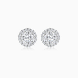 18K White Gold Natural Diamond Earrings