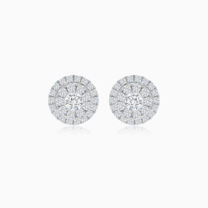18K White Gold Natural Diamond Earrings