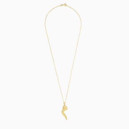 18k Yellow Gold Necklace With "Meem" Arabic Letter