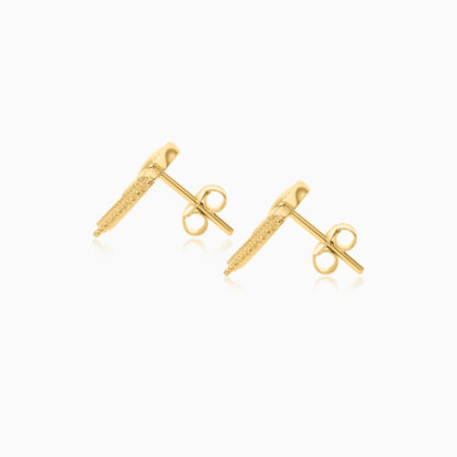 18K YELLOW GOLD Earrings HALF CIRCLE - Shanf collection