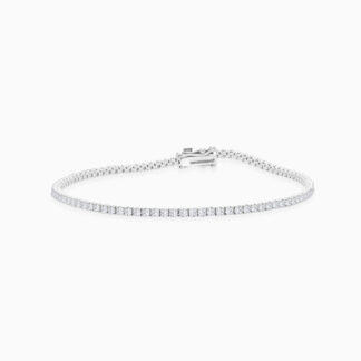 18k white gold tennis bracelet with natural diamond