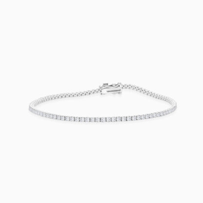18k white gold tennis bracelet with natural diamond